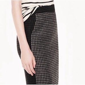 J. Crew houndstooth colorblock wool pencil skirt